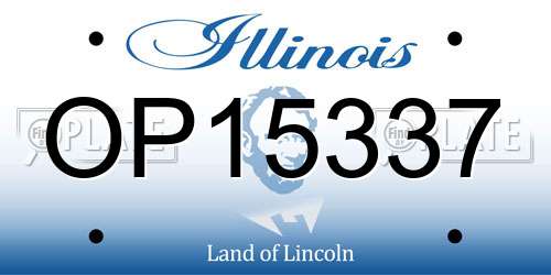 OP15337 Illinois License Plate