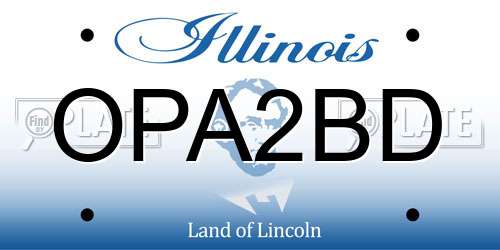 OPA2BD Illinois License Plate