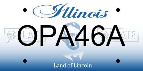 OPA46A Illinois License Plate