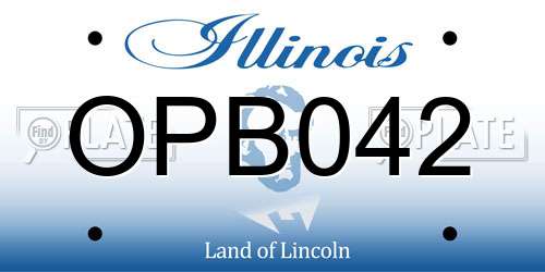 OPB042 Illinois License Plate