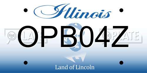 OPB04Z Illinois License Plate