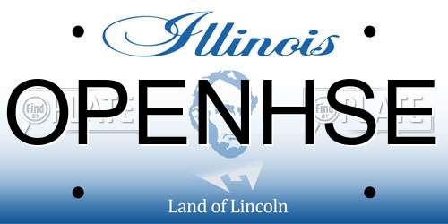 OPENHSE Illinois License Plate