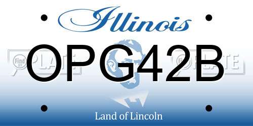 OPG42B Illinois License Plate