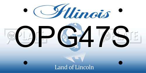 OPG47S Illinois License Plate
