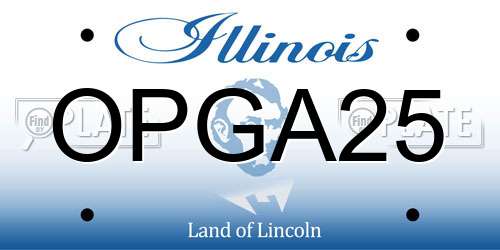 OPGA25 Illinois License Plate