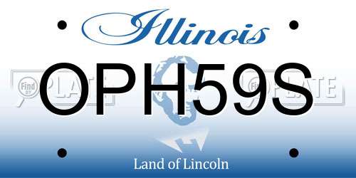 OPH59S Illinois License Plate
