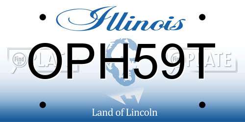 OPH59T Illinois License Plate