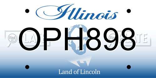 OPH898 Illinois License Plate