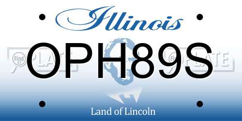 OPH89S Illinois License Plate