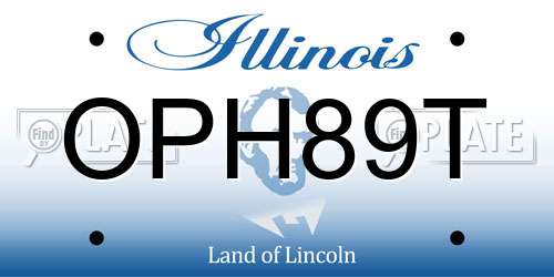 OPH89T Illinois License Plate