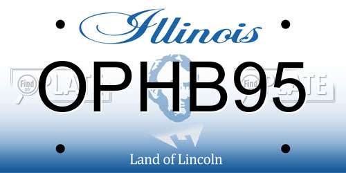 OPHB95 Illinois License Plate