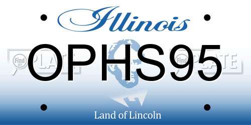 OPHS95 Illinois License Plate