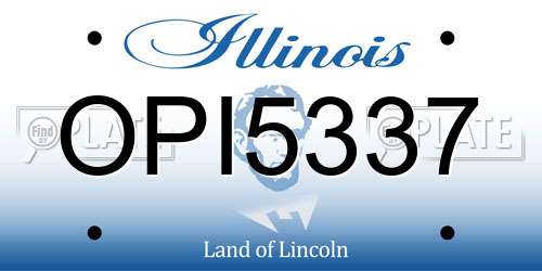 OPI5337 Illinois License Plate