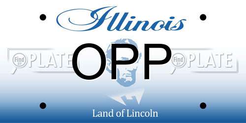 OPP Illinois License Plate