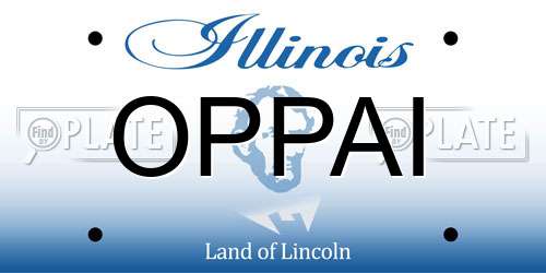 OPPAI Illinois License Plate
