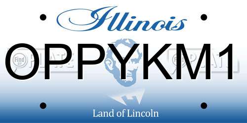 OPPYKM1 Illinois License Plate