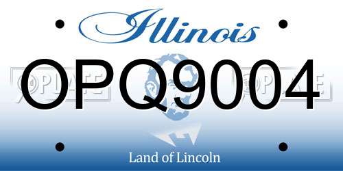 OPQ9004 Illinois License Plate