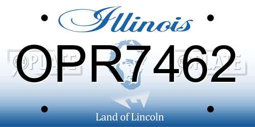 OPR7462 Illinois License Plate