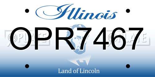 OPR7467 Illinois License Plate