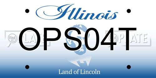 OPS04T Illinois License Plate