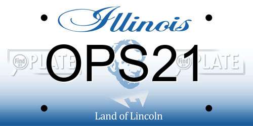 OPS21 Illinois License Plate