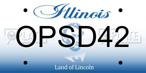 OPSD42 Illinois License Plate