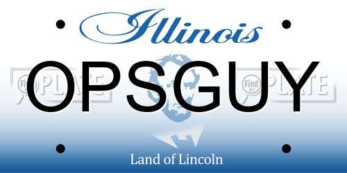 OPSGUY Illinois License Plate