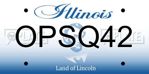 OPSQ42 Illinois License Plate