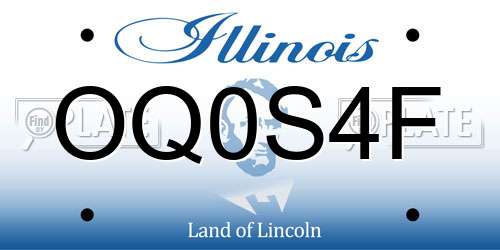 OQ0S4F Illinois License Plate