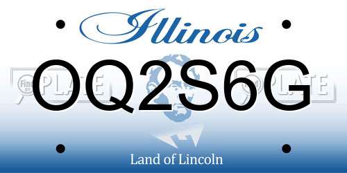 OQ2S6G Illinois License Plate
