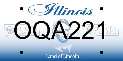 OQA221 Illinois License Plate