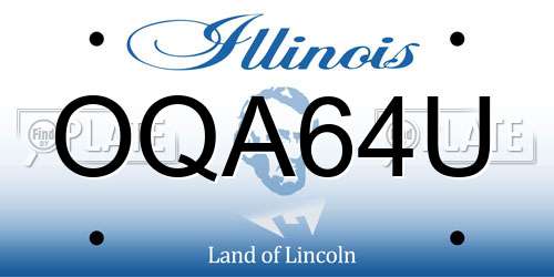 OQA64U Illinois License Plate