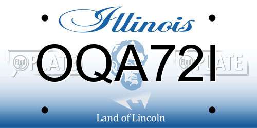 OQA72I Illinois License Plate