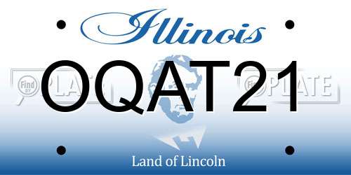 OQAT21 Illinois License Plate