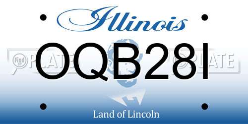 OQB28I Illinois License Plate