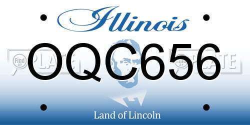 OQC656 Illinois License Plate