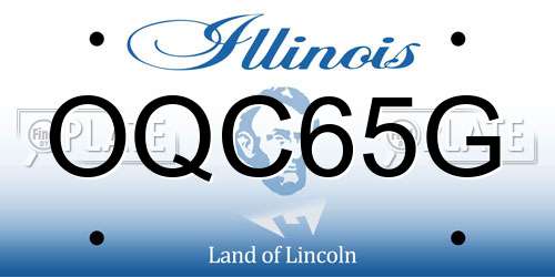 OQC65G Illinois License Plate