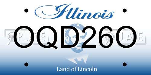 OQD26O Illinois License Plate