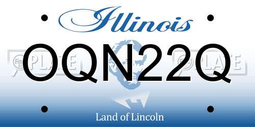 OQN22Q Illinois License Plate