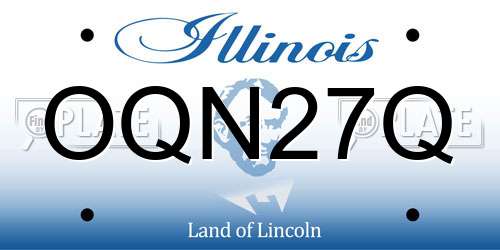 OQN27Q Illinois License Plate