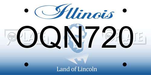 OQN720 Illinois License Plate