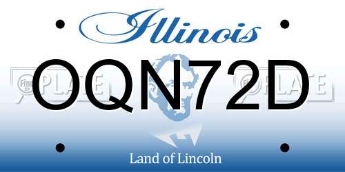 OQN72D Illinois License Plate