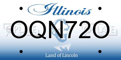 OQN72O Illinois License Plate