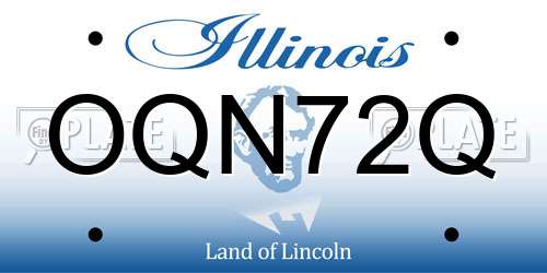 OQN72Q Illinois License Plate