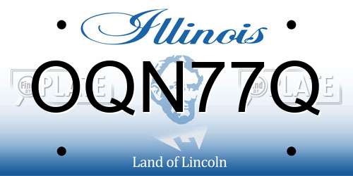 OQN77Q Illinois License Plate