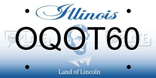 OQOT60 Illinois License Plate