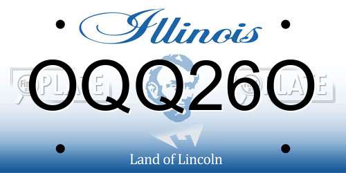 OQQ26O Illinois License Plate