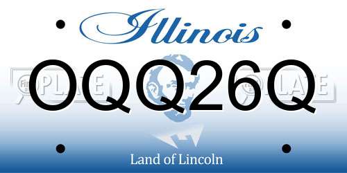 OQQ26Q Illinois License Plate