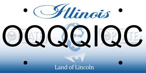 OQQQIQC Illinois License Plate