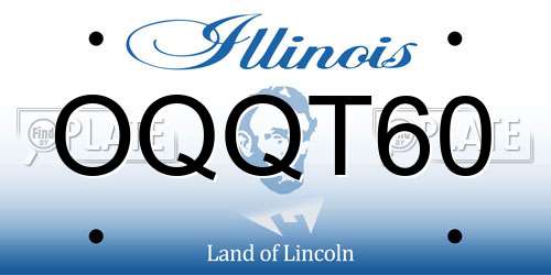 OQQT60 Illinois License Plate